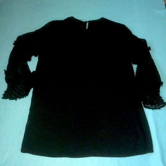 BOOHOO midi sheer ruffle bell long sleeve embellished Swiss dots NWT size 20 - Picture 2 of 11